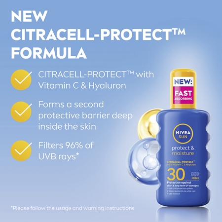 NIVEA SUN Protect & Moisture spray autobronzant hidratant SPF 30