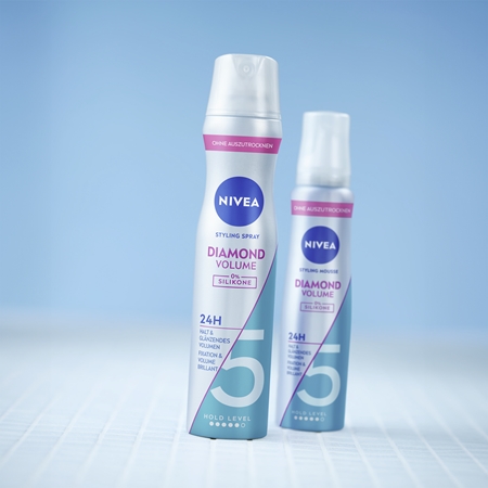 NIVEA Diamond Volume mousse para volume e brilho