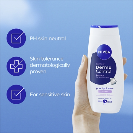 NIVEA Derma Control Restore Moisturizing Shower Gel with hyaluronic acid