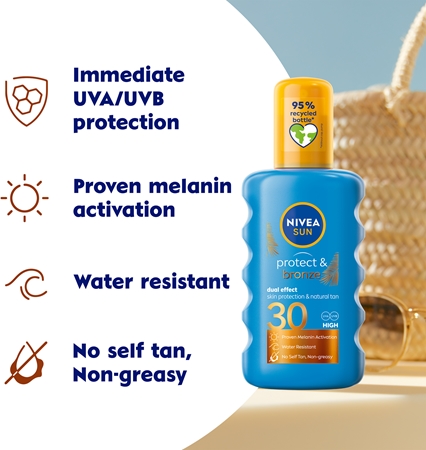 NIVEA SUN Protect & Bronze Intensief Bruiningsspray SPF 30