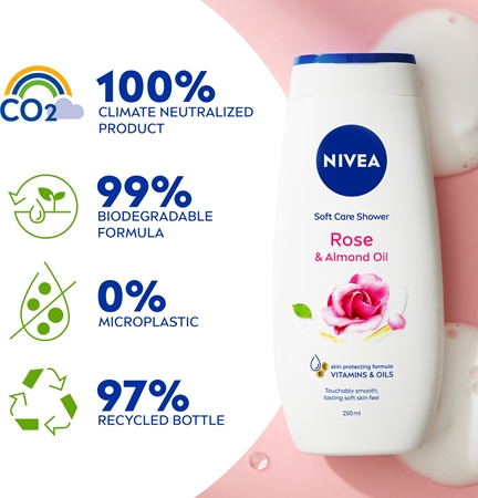 NIVEA Care & Roses pečující sprchový gel