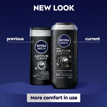 NIVEA MEN Active Clean gel za prhanje za moške