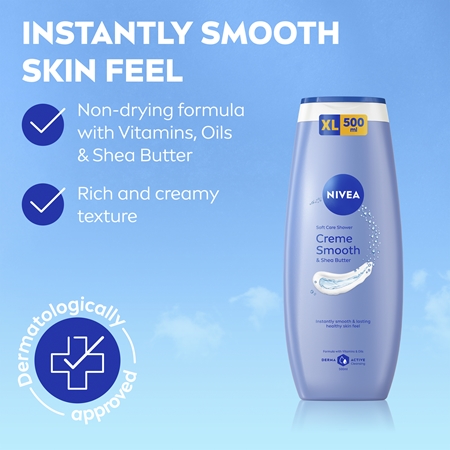 NIVEA Creme Smooth kreminės konsistencijos dušo želė