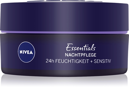 NIVEA Essentials rauhoittava yövoide herkälle iholle