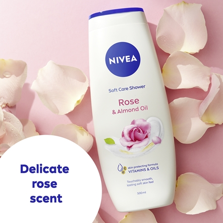 NIVEA Rose & Almond Oil gel za prhanje