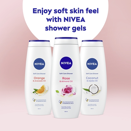 NIVEA Rose & Almond Oil gel za prhanje