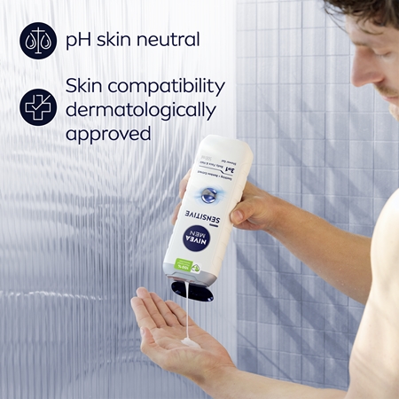 NIVEA MEN Sensitive gel za tuširanje za muškarce ekonomično pakiranje 3 x 500 ml
