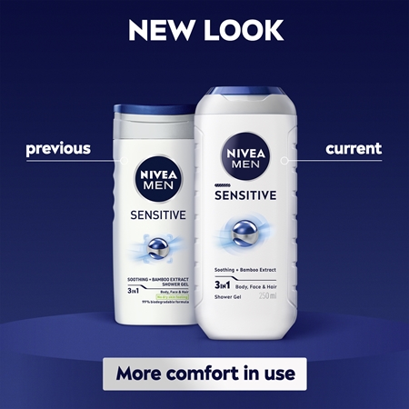 NIVEA MEN Sensitive gel za tuširanje za muškarce ekonomično pakiranje 3 x 500 ml