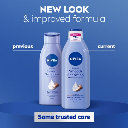 NIVEA Smooth Sensation kosteuttava vartalomaito kuivalle iholle