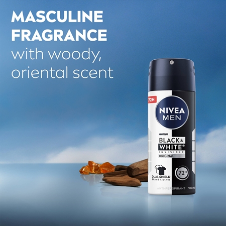 NIVEA MEN Invisible Black & White spray anti-transpirant pour homme