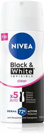 NIVEA Invisible Black & White Clear αντιιδρωτικό σε σπρέι