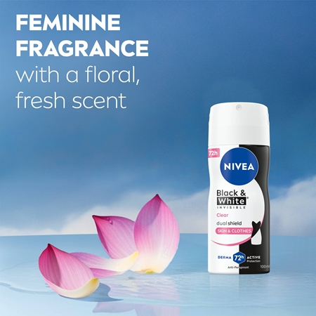 NIVEA Invisible Black & White Clear Antiperspirant in a spray