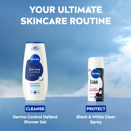 NIVEA Invisible Black & White Clear Antiperspirant in a spray