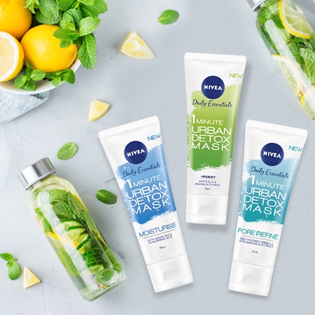 NIVEA Urban Skin Detox хидратираща маска за лице със зелен чай