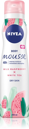 NIVEA Wild Raspberry & White Tea kuscheliger Körperschaum für intensive Hydratisierung
