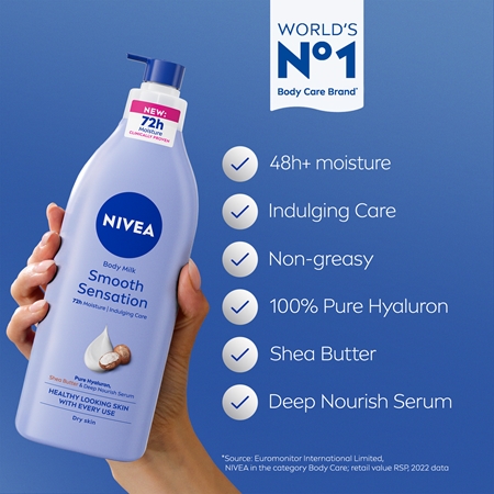 NIVEA Smooth Sensation hydratační tělové mléko pro suchou pokožku