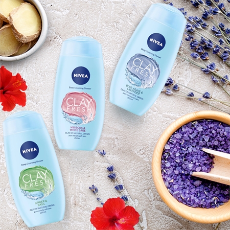 NIVEA Ginger & Basil gel de ducha con arcilla