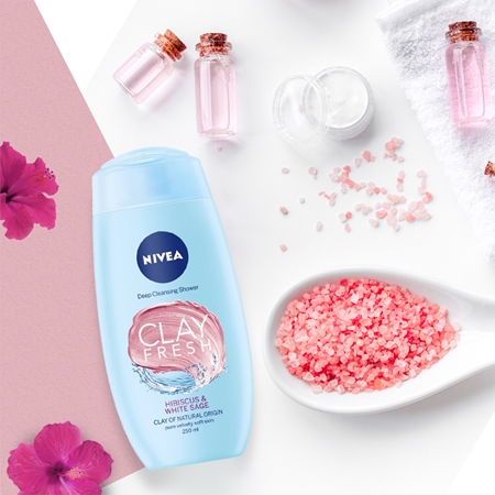 NIVEA Hibiscus & White Sage gel de douche à l'argile