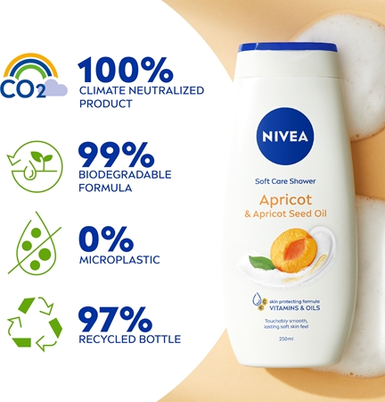 NIVEA Apricot & Apricot Seed Oil pečující sprchový gel