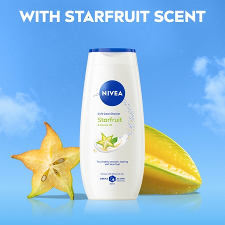 NIVEA Care Shower Star Fruit & Monoi Oil drėkinamoji dušo želė