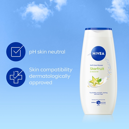 NIVEA Care Shower Star Fruit & Monoi Oil drėkinamoji dušo želė