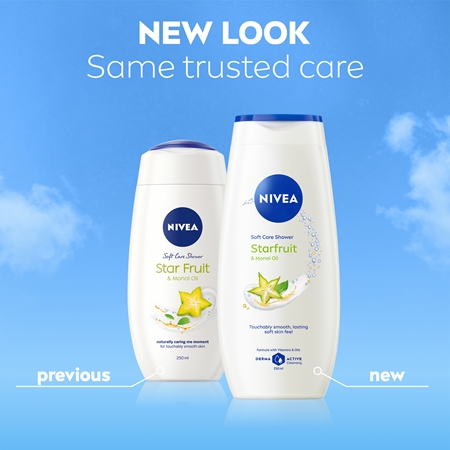 NIVEA Care Shower Star Fruit & Monoi Oil drėkinamoji dušo želė
