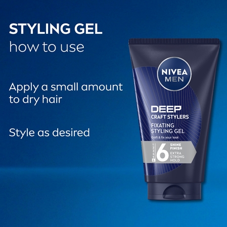NIVEA MEN Craft Stylers Styling Gel for Smooth and Shiny Hair