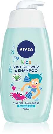 NIVEA Kids Magic Apple gel doccia delicato e shampoo per bambini 3 in 1