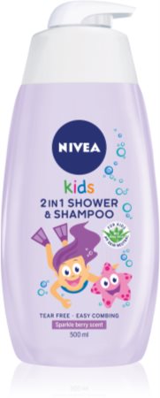 Nivea Kids Girl tusfürdő gél és sampon 2 in 1 gyermekeknek