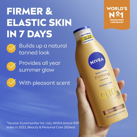 NIVEA Q10 Firming + Bronze mleczko tonujące z efektem wzmacniającym