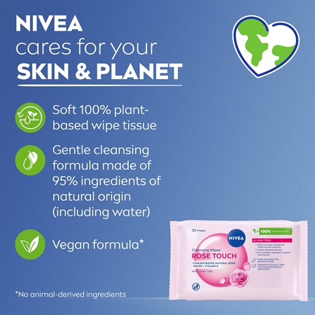 NIVEA Micellar Rose Touch șervețele micelare pentru curățarea tenului