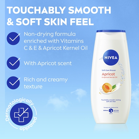 NIVEA Apricot & Apricot Seed Oil gel calmant pentru dus