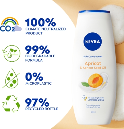 NIVEA Apricot & Apricot Seed Oil gel de ducha para cuidar la piel