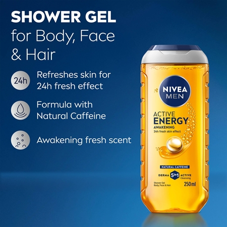 NIVEA MEN Active Energy gel de douche pour homme