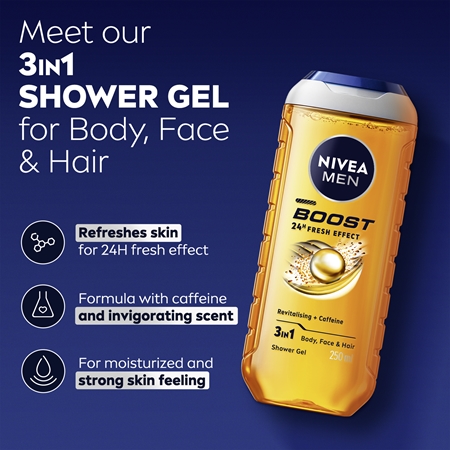 NIVEA MEN Active Energy gel de douche pour homme
