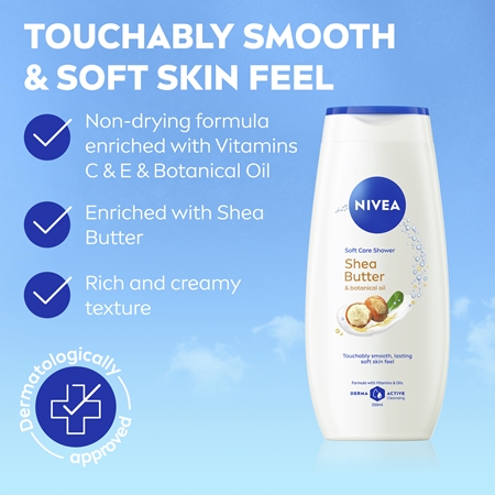 NIVEA Shea Butter & Botanical Oil krémový sprchový gel