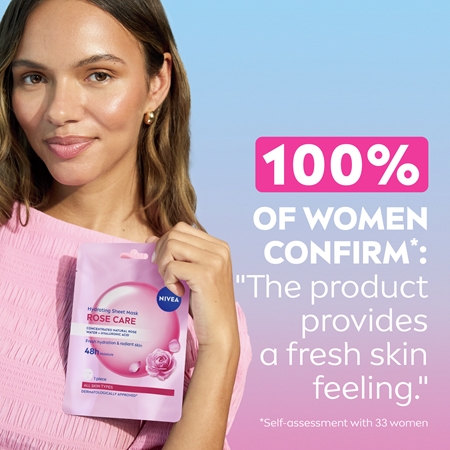 NIVEA Rose Touch hydratačná plátienková maska