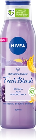 NIVEA Fresh Blends Banana & Acai & Coconut Milk osvěžující sprchový gel