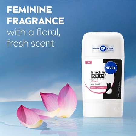 NIVEA Black & White Invisible Clear antiperspirant stick