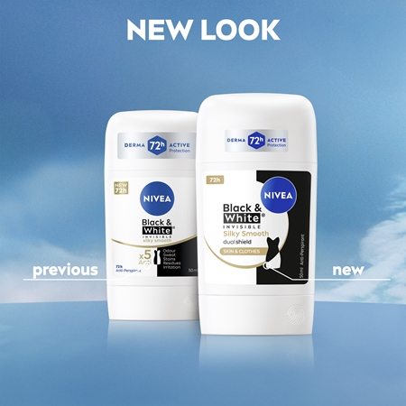 NIVEA Black & White Invisible Silky Smooth pieštukinis antiperspirantas