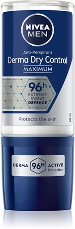 NIVEA MEN Derma Dry Control Roll-On Antiperspirant for men