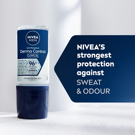 NIVEA MEN Derma Dry Control Roll-On Antiperspirant for men