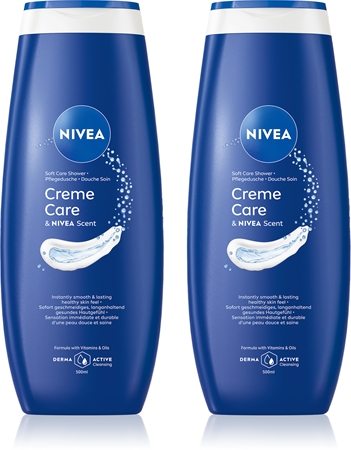 NIVEA Creme Care κρεμώδες τζελ για ντους επωφελής συσκευασία 2 x 500 ml