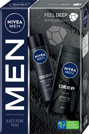NIVEA MEN Deep ajándékszett testre uraknak