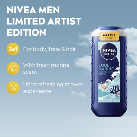 NIVEA MEN Cool Marine żel pod prysznic do ciała i włosów
