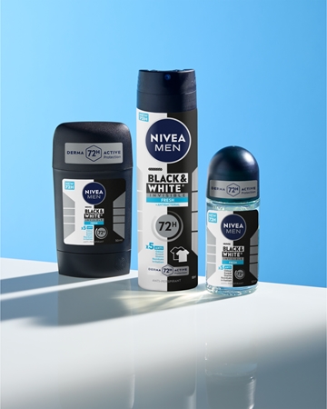 NIVEA MEN Invisible Black & White kuličkový antiperspirant pro muže