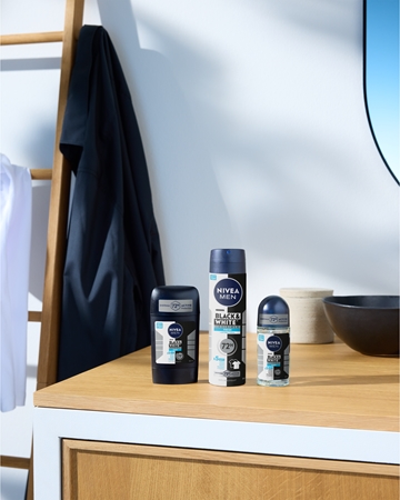 NIVEA MEN Invisible Black & White kuličkový antiperspirant pro muže