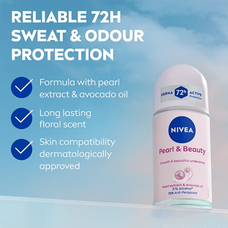 NIVEA Pearl & Beauty roll-on antiperspirant za žene