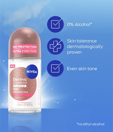 NIVEA Derma Dry Control roll-on antiperspirant
