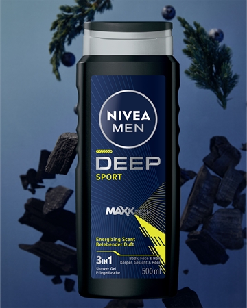 NIVEA MEN Deep Sport енергетичний гель для душа для чоловіків